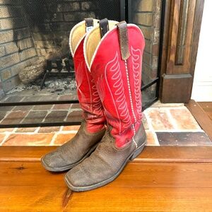 Anderson Bean red top Almond Pig Leather Men's boots